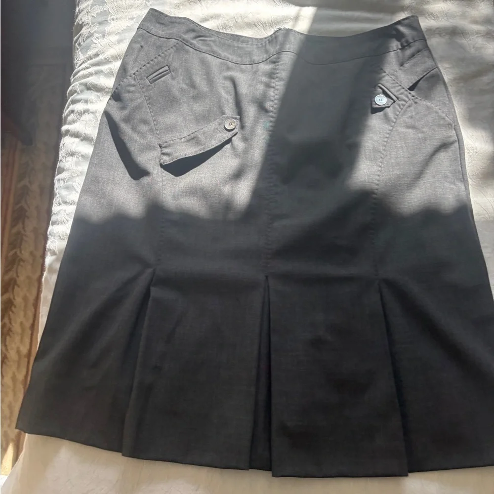 Luisa Spagnoli Charcoal A-Line Skirt